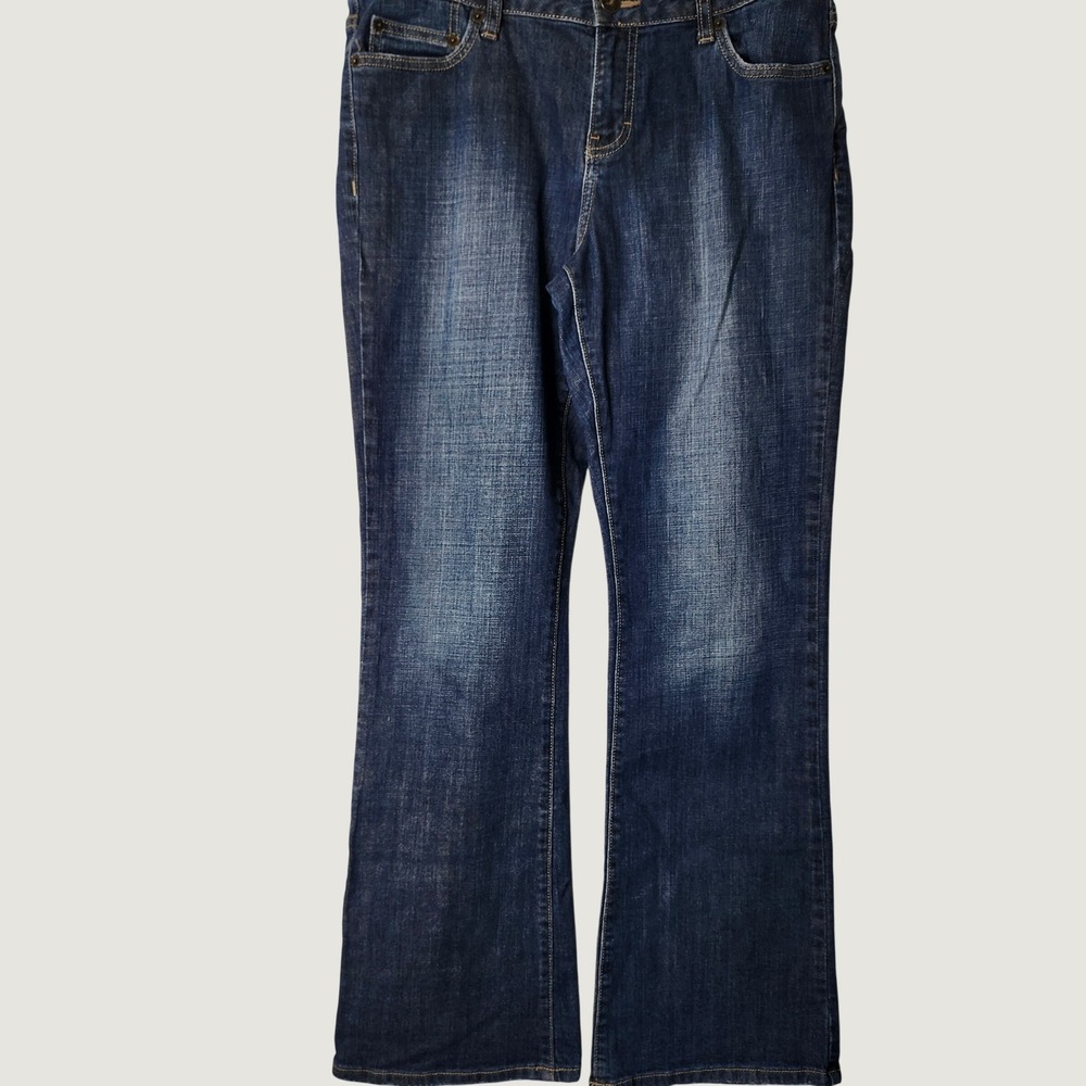 Calvin Klein Jeans Flare Blue Denim Y2K Mid Rise Womens 10 2000s Americana